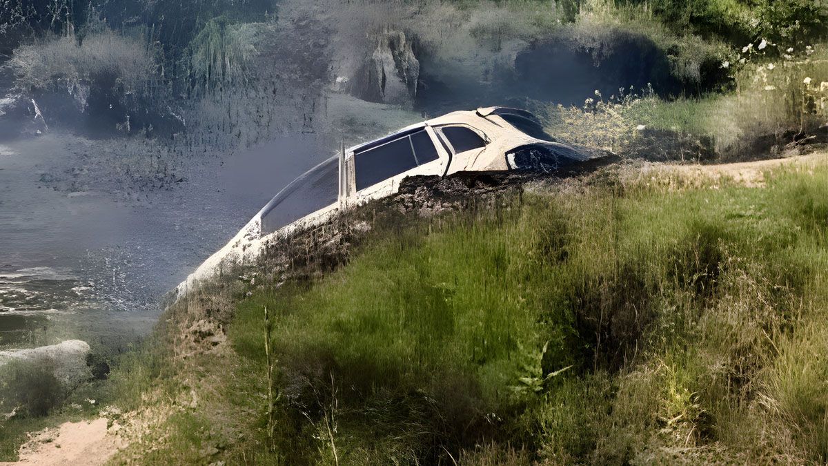 El vehículo estaba semisumergido en el arroyo Ludueña.