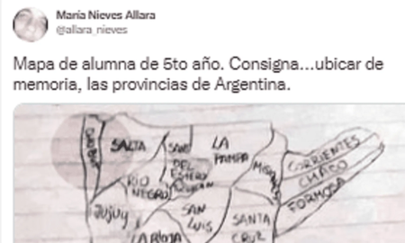 Le pidió a sus alumnos que ubiquen las provincias en un mapa y generó revuelo. Le pidió a sus alumnos que ubiquen las provincias en un mapa y generó revuelo.