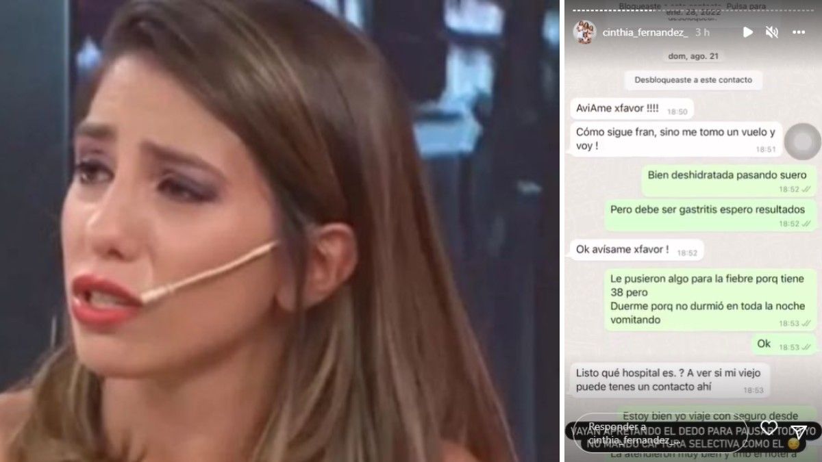 Cinthia Fernández se hartó y difundió todos sus chats con Matías Defederico: Vamos a atender giles