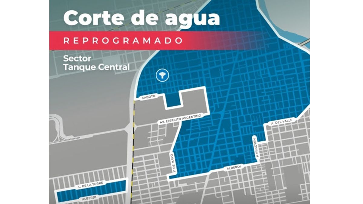 Los trabajos más importantes comenzarán a las 4 de la mañana y afectarán la zona delimitada por las calles República de Chile al norte, 12 de Septiembre al sur, el río Salado al este y J.J. Paso al oeste, incluyendo también el barrio Las Vegas.