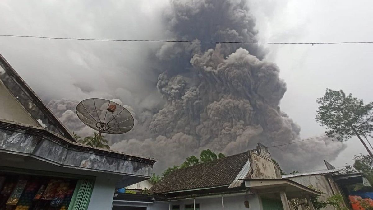 El volcán Semeru
