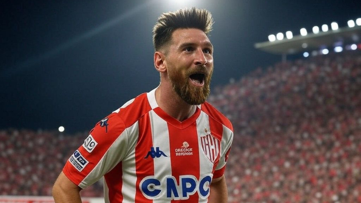 Así se vería Lionel Messi vistiendo la camiseta de Unión, según la IA de X. Así se vería Lionel Messi vistiendo la camiseta de Unión, según la IA de X.