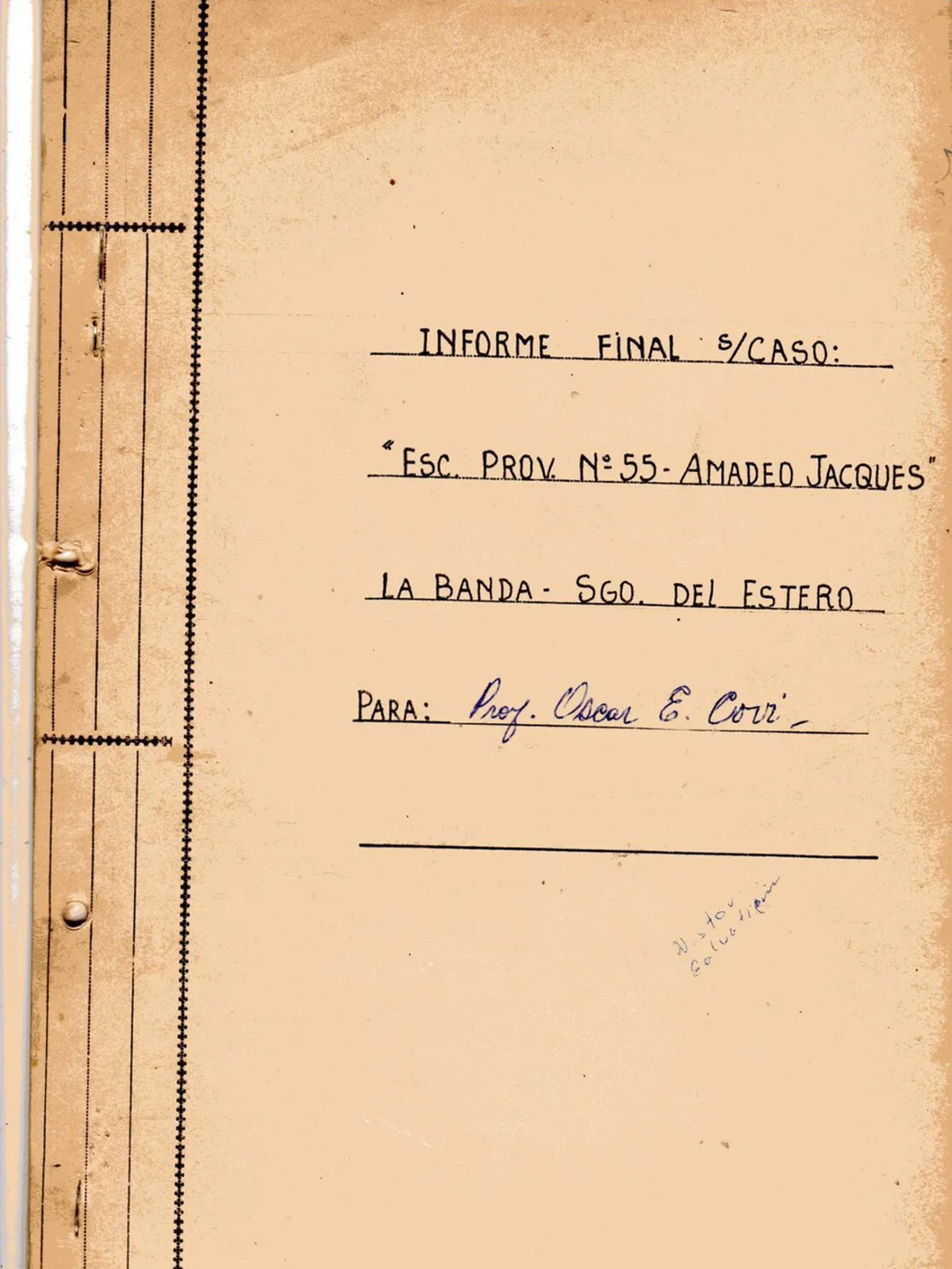 Una copia del expediente que abrió una investigación sin precedentes en la provincia: un grupo de parapsicólogos que pasó tres noches dentro de un colegio para constatar su actividad paranormal