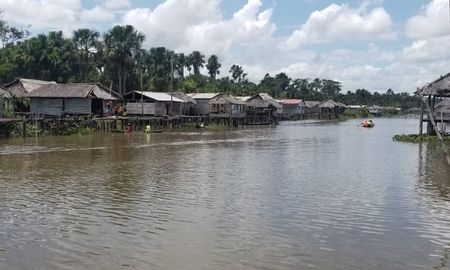 La ciudad de los Waraos en pleno Delta de lo Orinoco, en donde la etnia vive desde hace siglos.