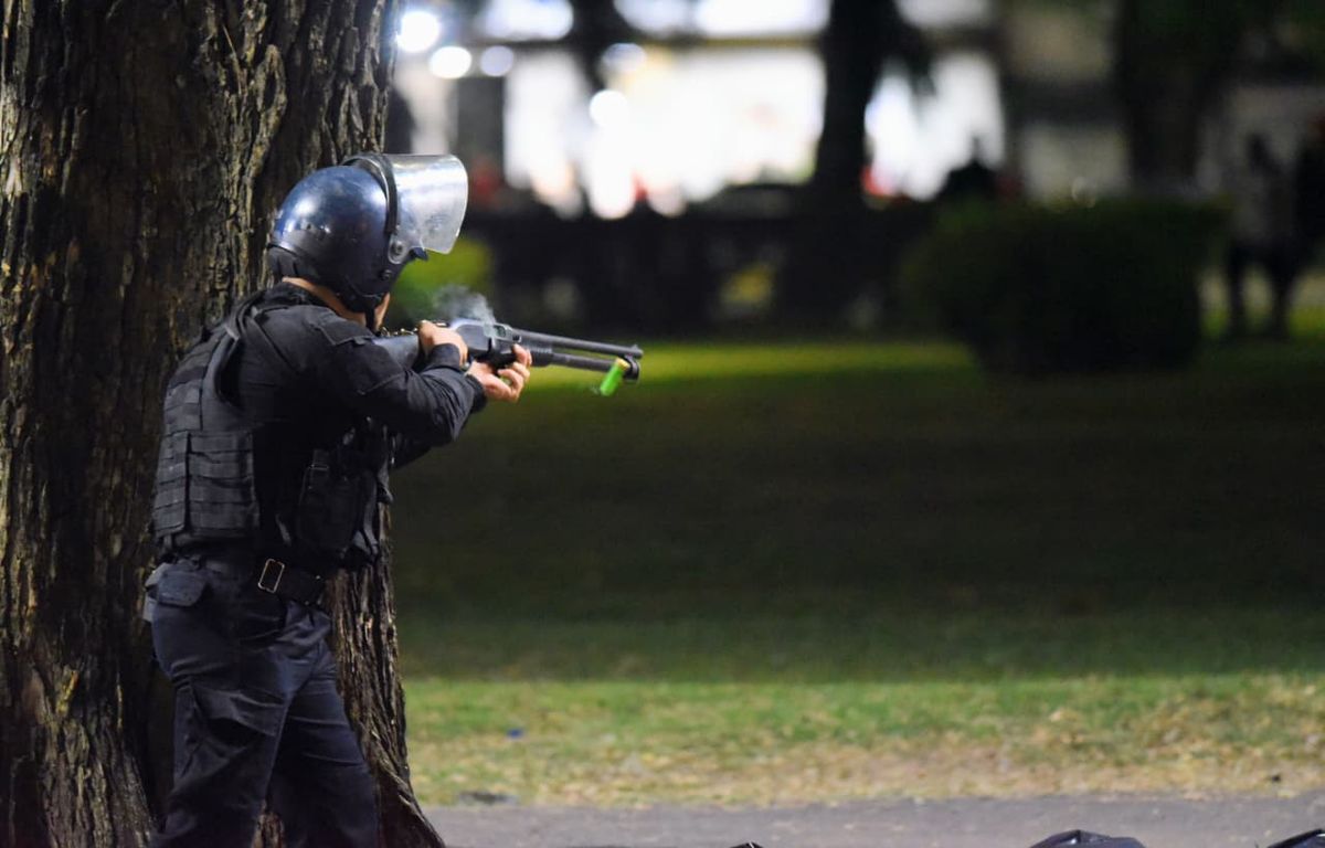 Por los incidentes, debi&oacute; intervenir la polic&iacute;a.