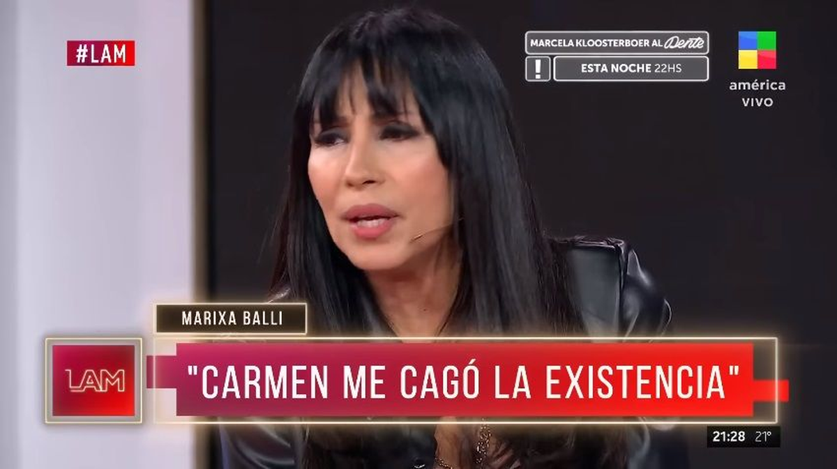 El enojo de Marixa Balli contra Carmen Barbieri en vivo.
