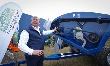 La novedosa herramienta para la cosecha que presentó Algeris, una empresa uruguaya, en la Agroactiva 2025. La novedosa herramienta para la cosecha que presentó Algeris, una empresa uruguaya, en la Agroactiva 2025.