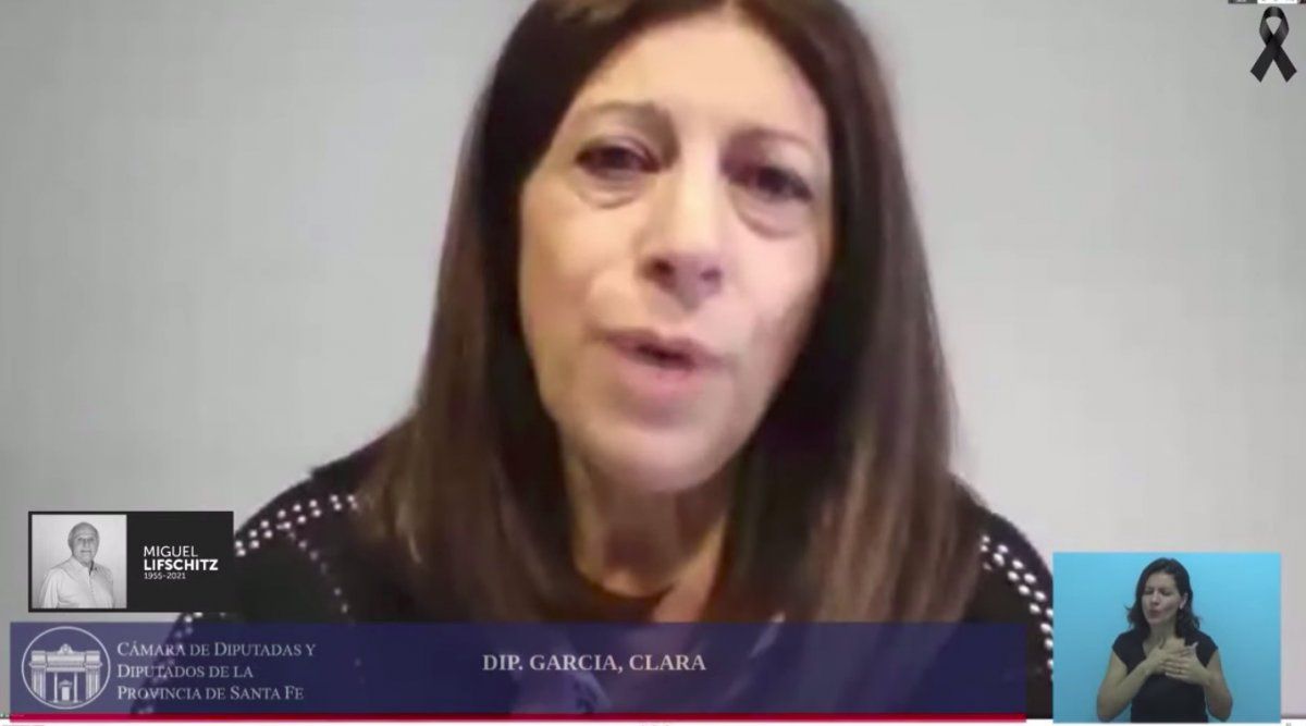 El mensaje de Clara García en la Cámara de Diputados.&nbsp;