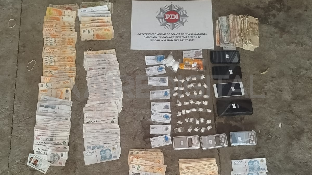 Allanamiento en Villa Ocampo: droga