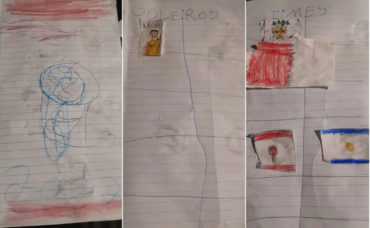 El álbum de figuritas que creó un nene de 8 años. (Foto: G1).