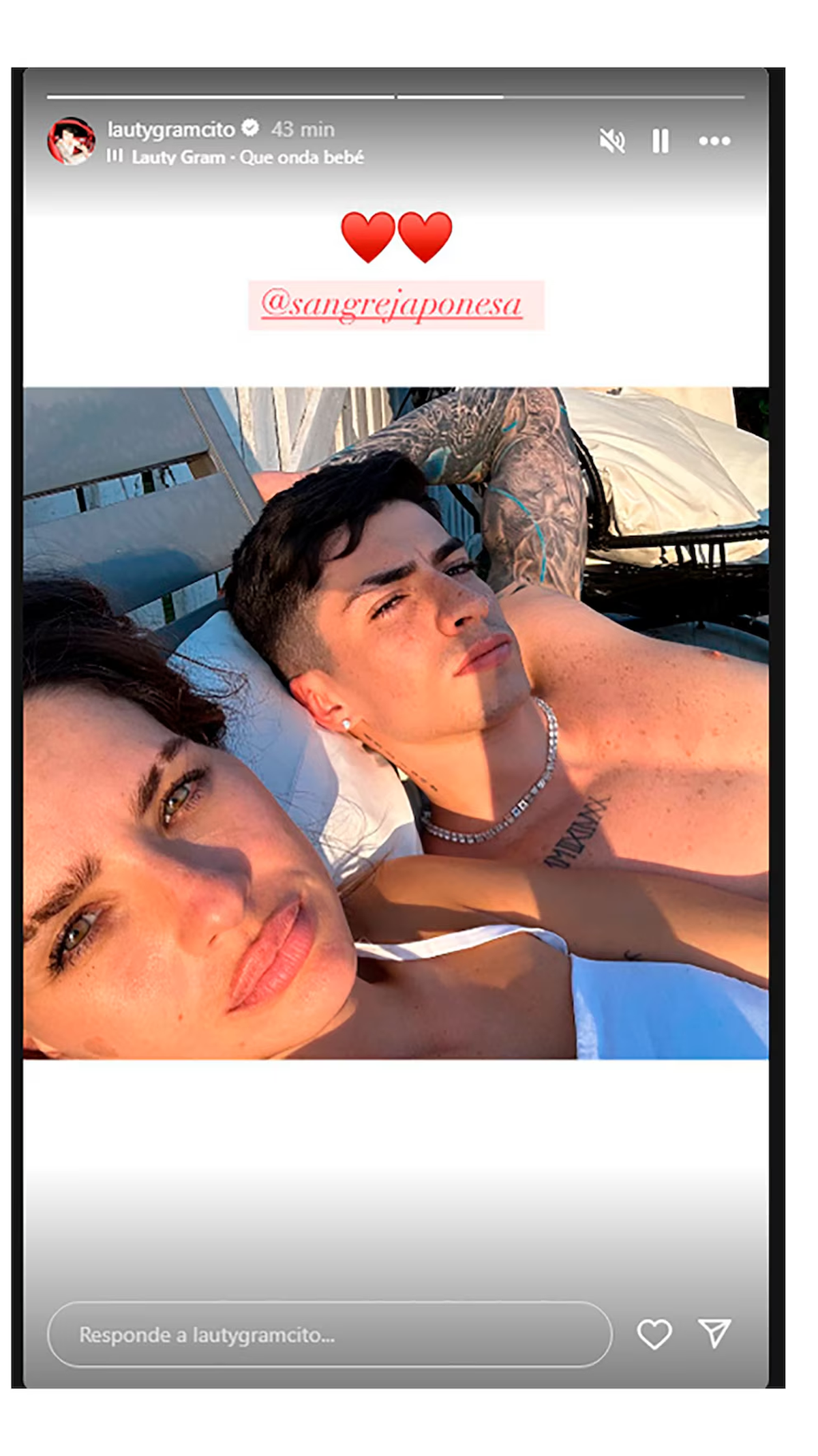 Lauty Gram blanqueó su romance con la China Suárez: la foto sexy que eligió para anunciar su noviazgo Lauty Gram blanqueó su romance con la China Suárez: la foto sexy que eligió para anunciar su noviazgo