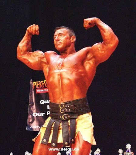 Fisicoculturismo, antes de la actuación.