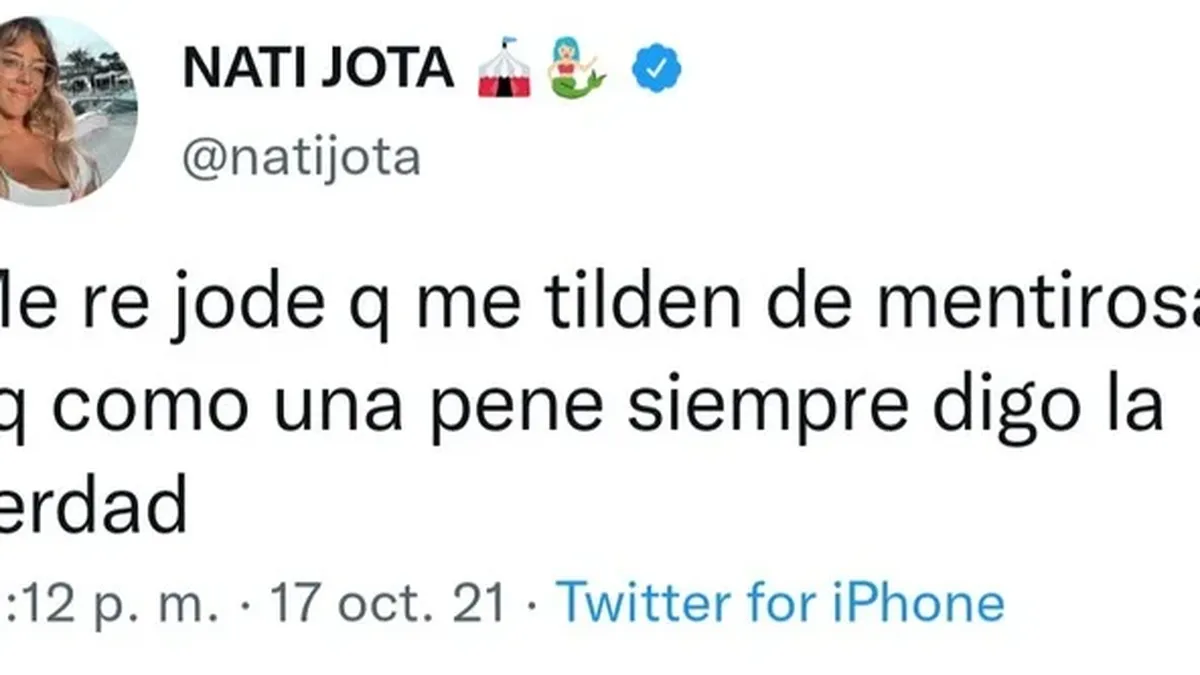  Nati Jota le respondió furiosa a Ivana Nadal.