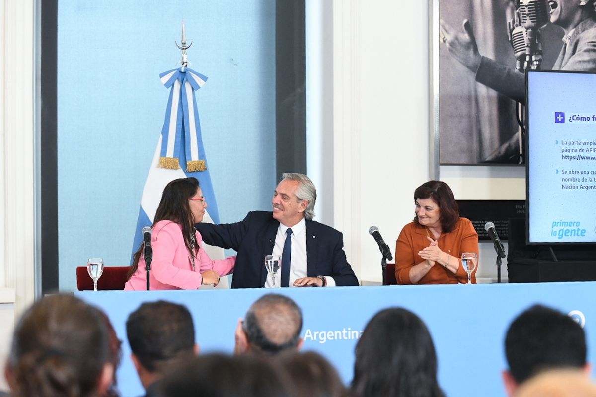 El anuncio estuvo a cargo del presidente Alberto Fernández junto a las ministras de Trabajo