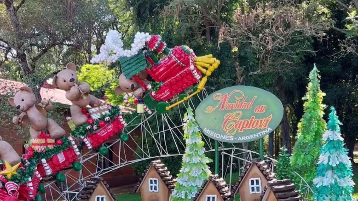 Las actividades culturales y los espectáculos nocturnos potencian la experiencia navideña en Capioví.