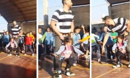 Maestro construye un arnés para que su alumna discapacitada también pueda bailar