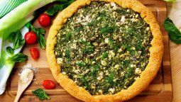 Tarta de acelga para disfrutar un almuerzo saludable.