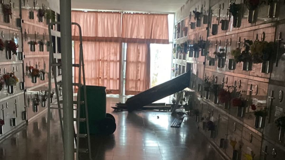 Una de las hipótesis es que para llegar hasta el cementerio los delincuentes probablemente utilizaron un vehículo y accedieron por un camino de ripio.