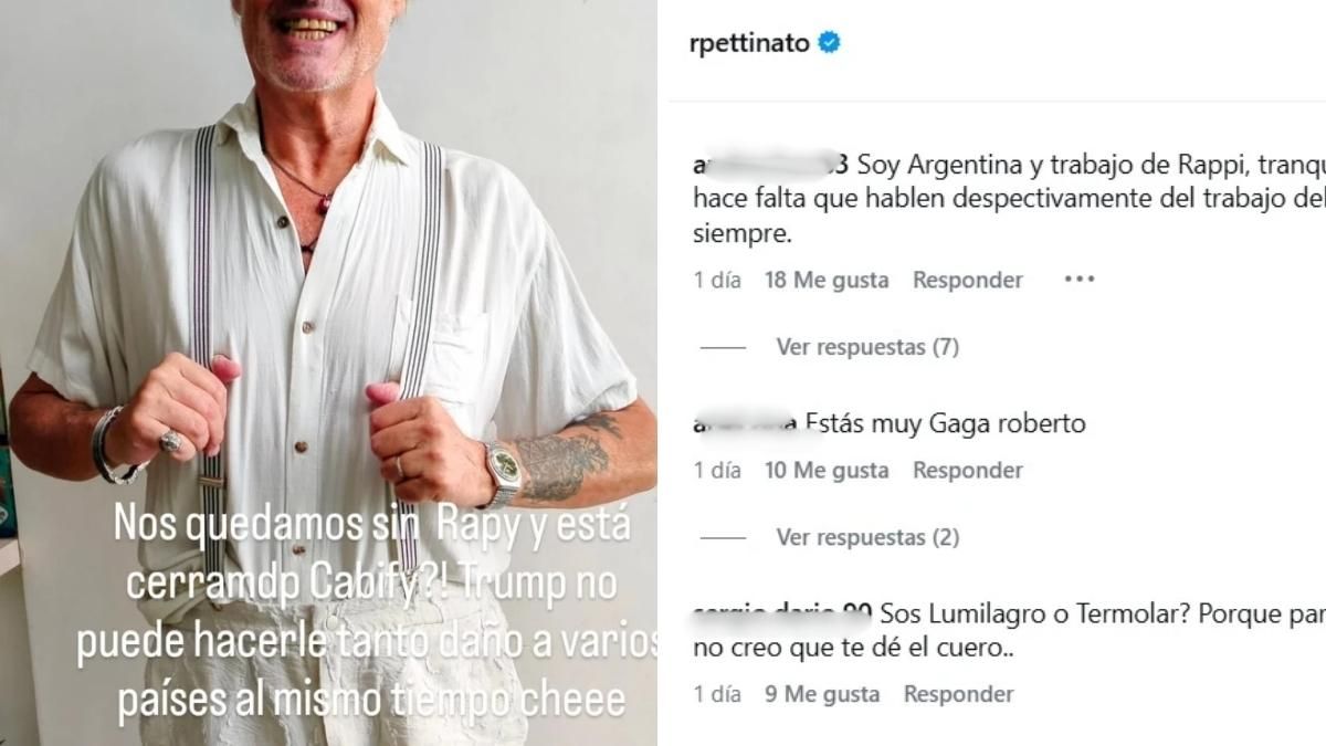 El posteo de Roberto Pettinato mezcló la crisis política en Venezuela con aplicaciones de delivery y transporte. El posteo de Roberto Pettinato mezcló la crisis política en Venezuela con aplicaciones de delivery y transporte.