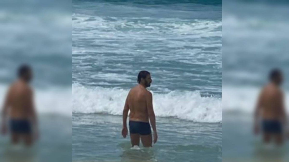 Juan Darthés disfrutó de una tarde en Río de Janeiro.