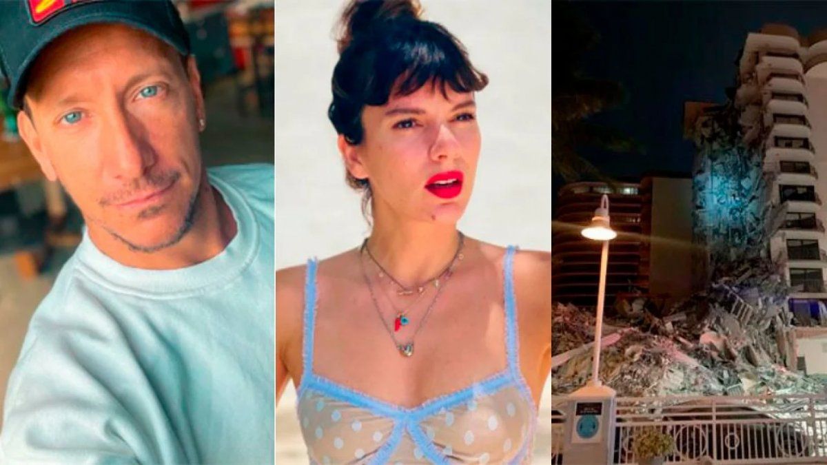 Nico Vázquez y Gimena Accardi se salvaron del derrumbe en Miami.&nbsp;