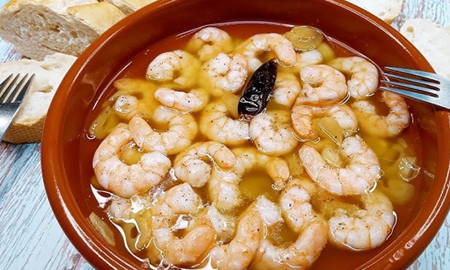 Receta de gambas al ajillo. Receta de gambas al ajillo.