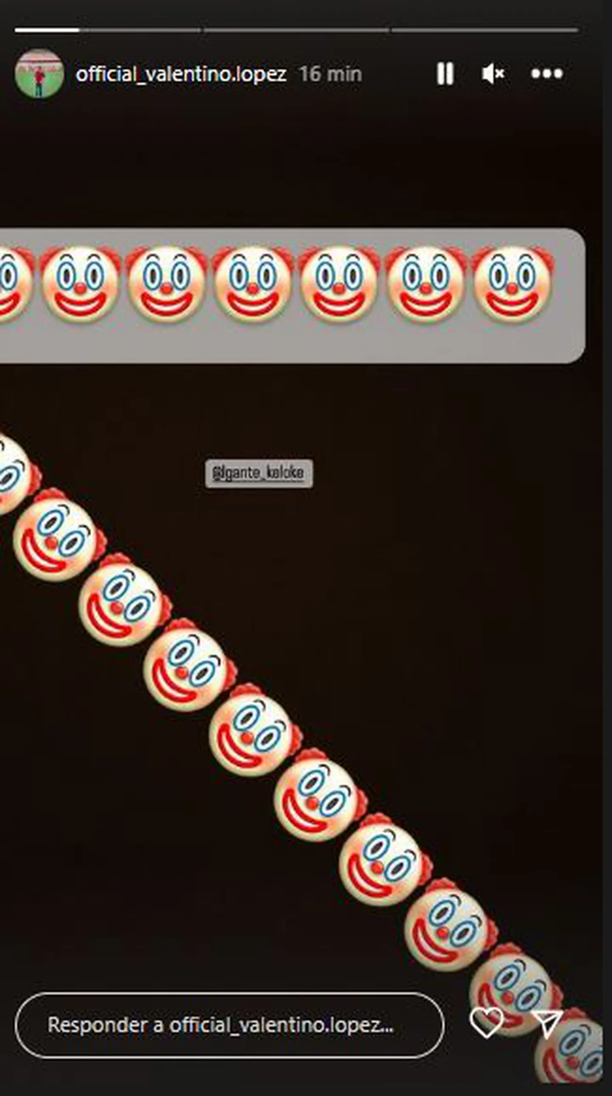 Historia que subió el hijo mayor de Wanda Nara.