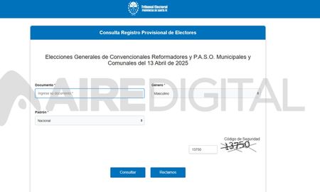 El Tribunal Electoral de Santa Fe habilitó la consulta del padrón de cara a las elecciones en la provincia. El Tribunal Electoral de Santa Fe habilitó la consulta del padrón de cara a las elecciones en la provincia.