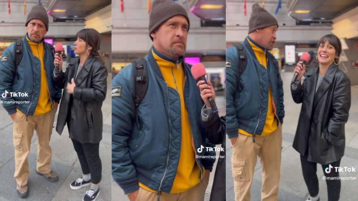 La usuaria de TikTok entrevistó a un hombre y su respuesta "a la antigua" la sorprendió.