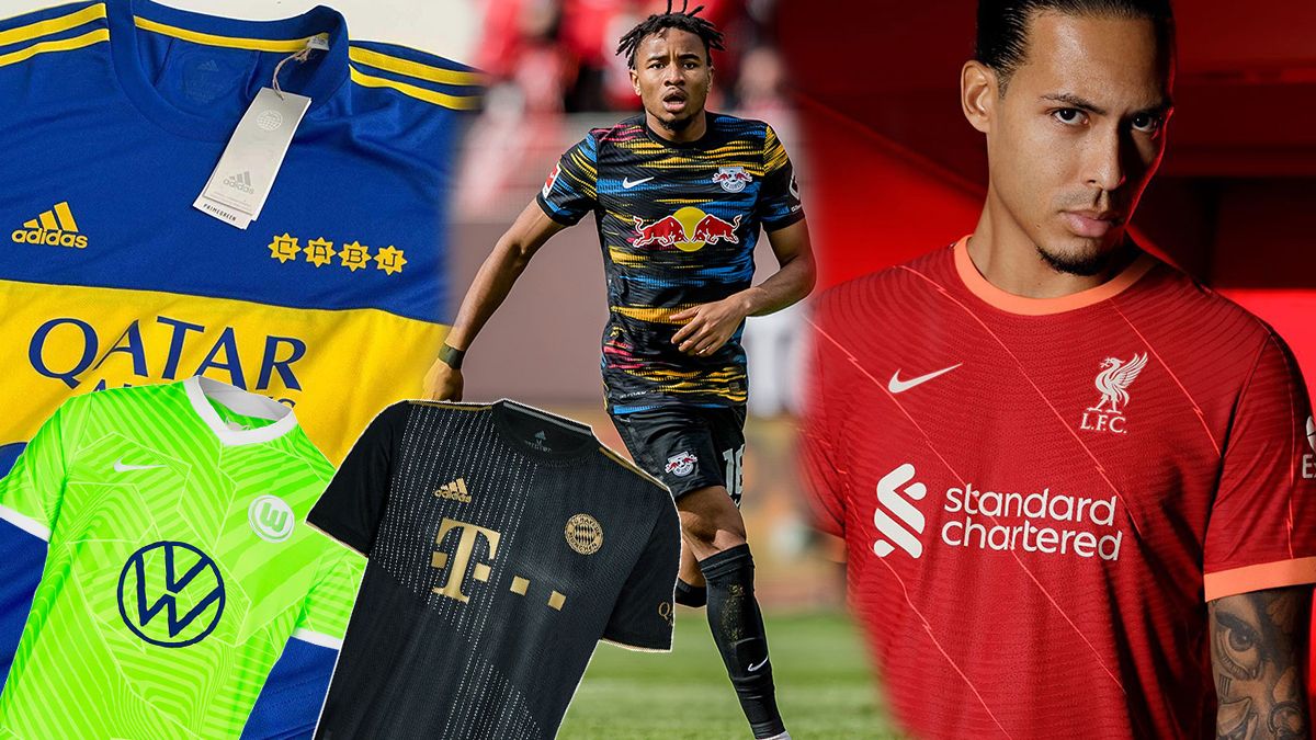Las nuevas camisetas de fútbol que se utilizarán en la temporada 21-22.