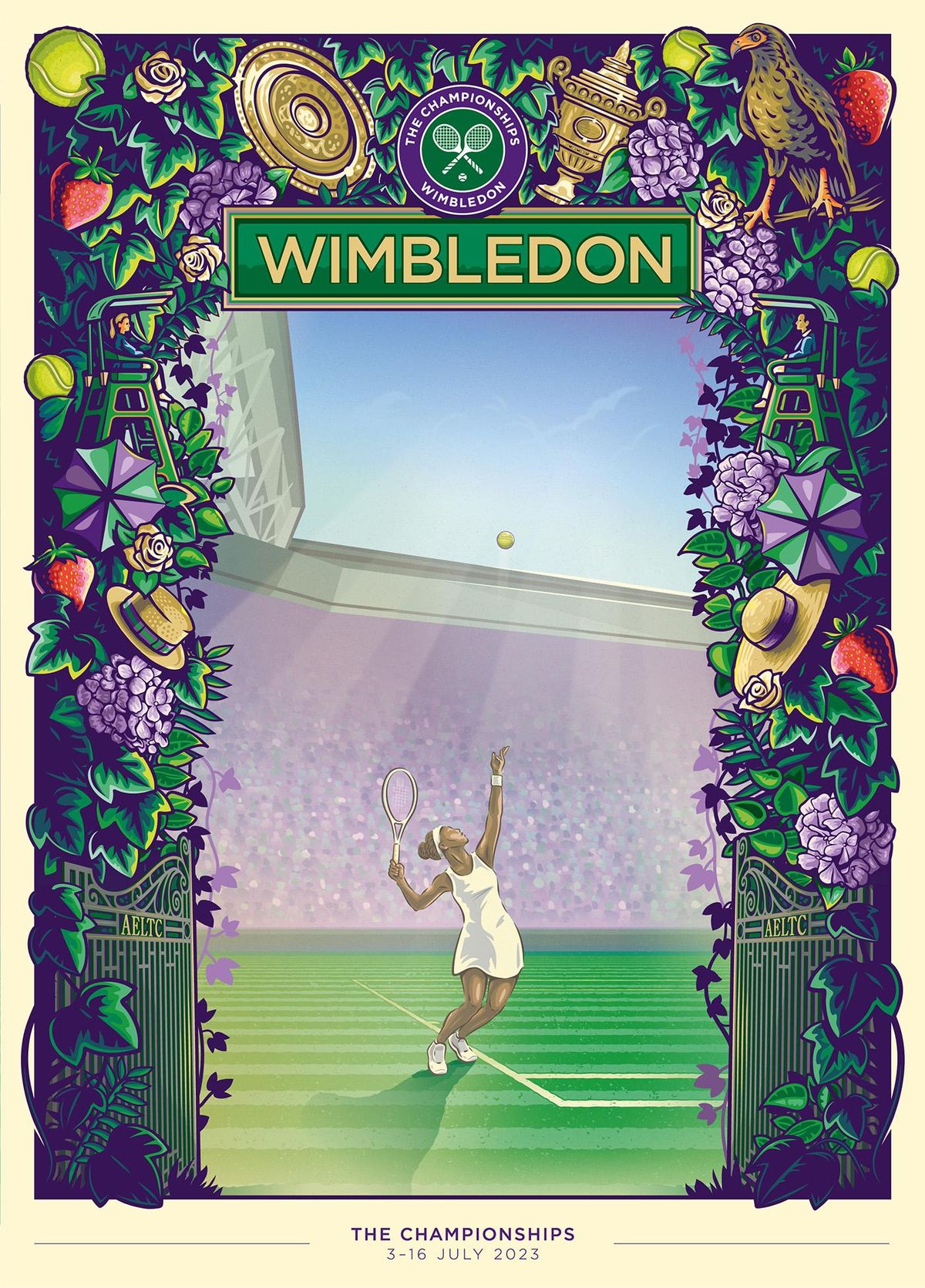El nuevo póster de Wimbledon 2023.
