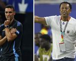 Un gesto de respeto en la previa: Cabo Verde le entregó un banderín a Scaloni antes del partido ante Argentina. Un gesto de respeto en la previa: Cabo Verde le entregó un banderín a Scaloni antes del partido ante Argentina.