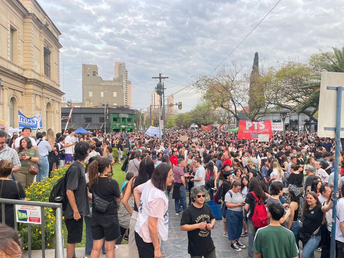 La Marcha Federal Universitaria en Santa Fe.