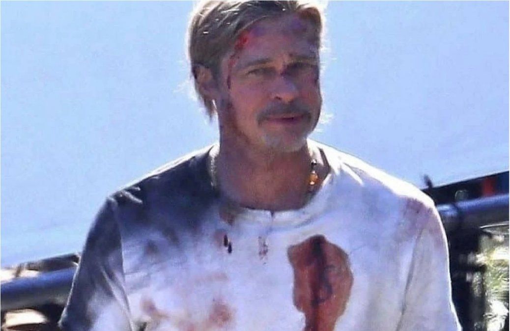 Las fotos de Brad Pitt ensangrentado y herido que preocuparon a sus seguidores