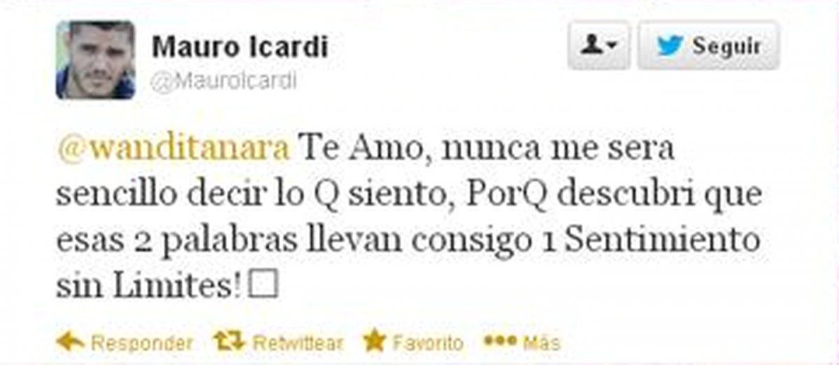 El mensaje de Mauro Icardi, dirigido a Wanda Nara.