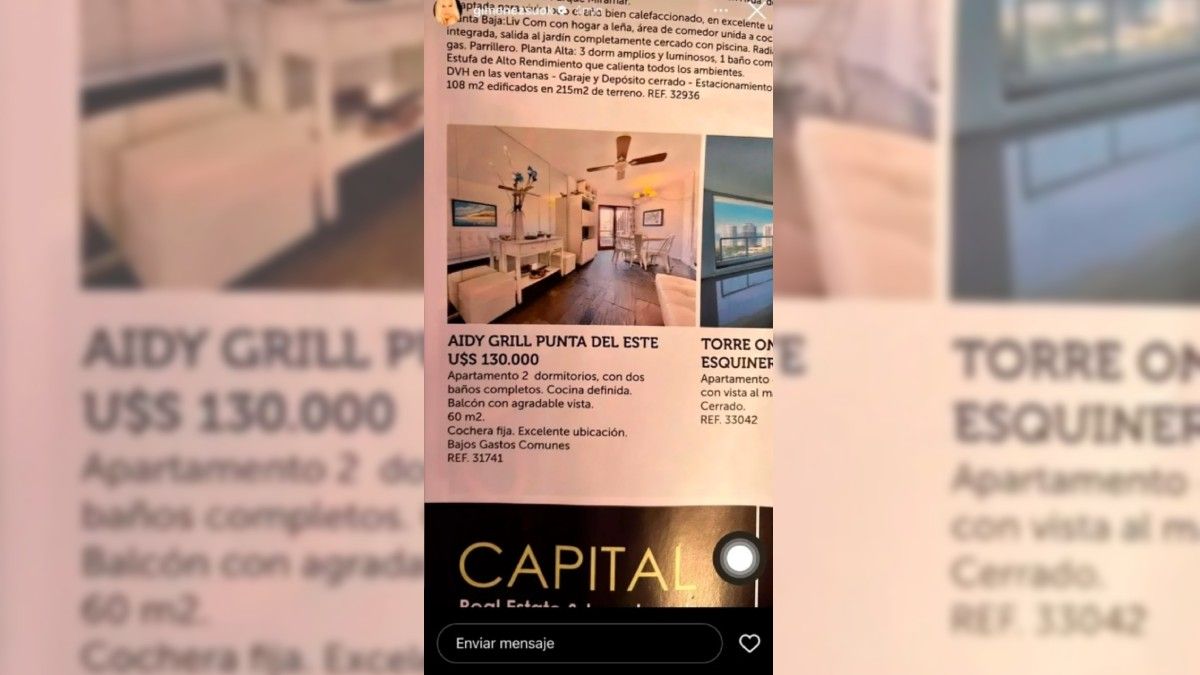 Mediante una historia de Instagram, Susana Giménez reveló que estaría buscando departamentos en Punta del Este.