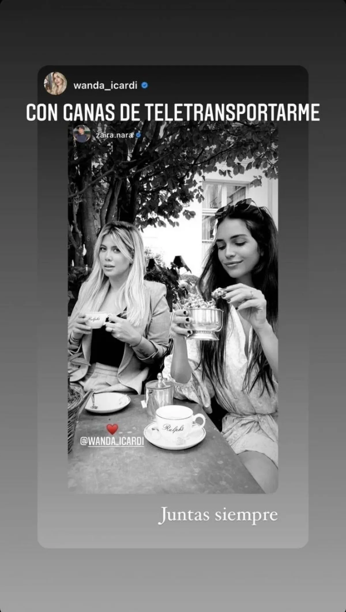 El gesto de Zaira con su hermana Wanda en pleno conflicto.&nbsp;