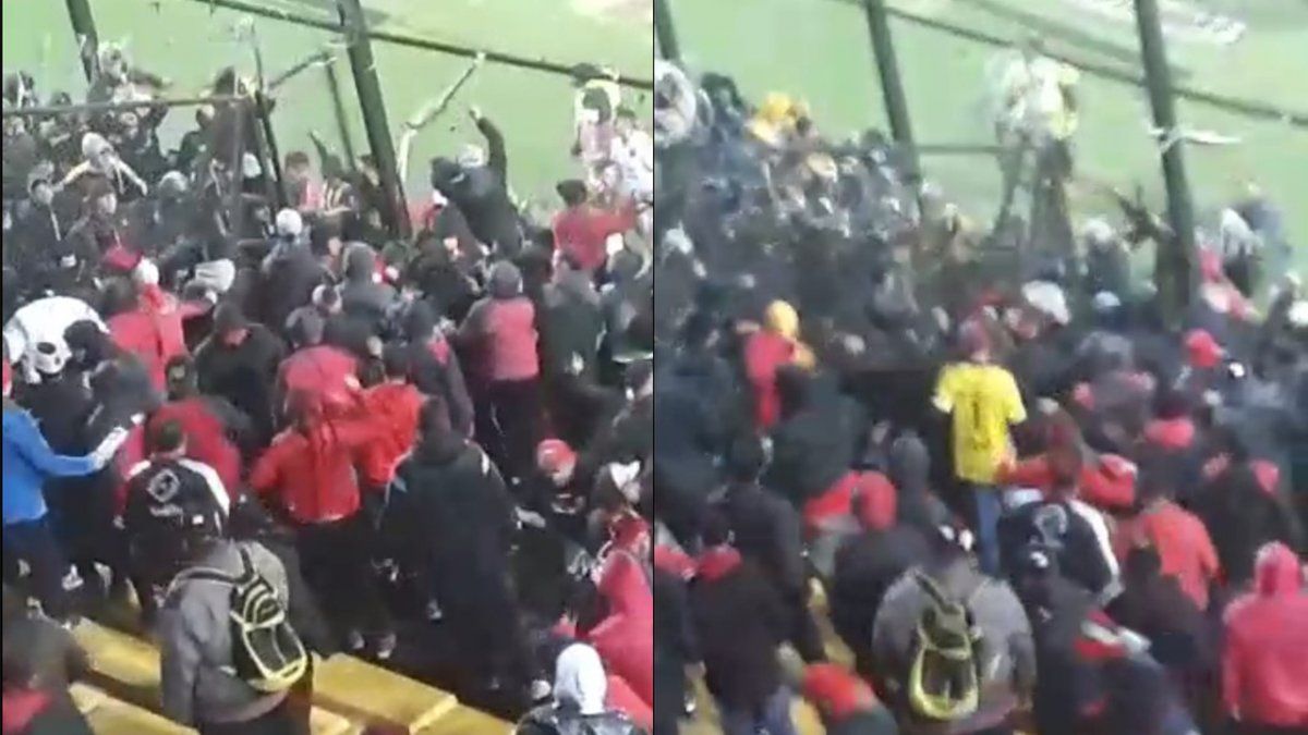 Disturbios entre hinchas del Club Atlético Colón y Peñarol mantuvieron suspendido el partido durante media hora.