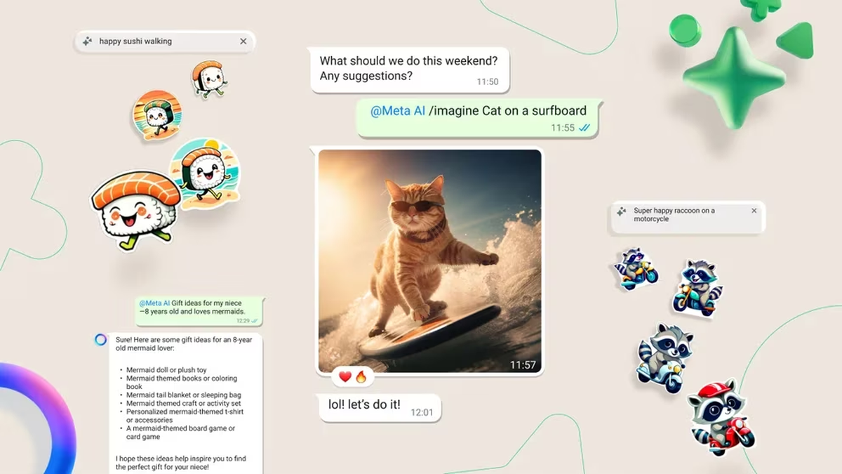 Inteligencia Artificial: Meta y WhatsApp lanzan stickers