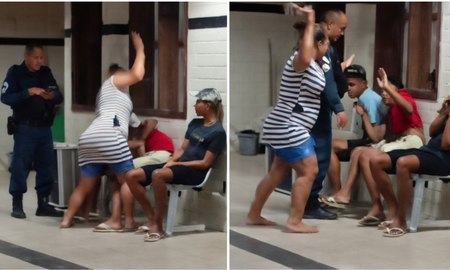 Fue a retirar a su hijo de la comisaría y lo agarró a ojotazos. Fue a retirar a su hijo de la comisaría y lo agarró a ojotazos.