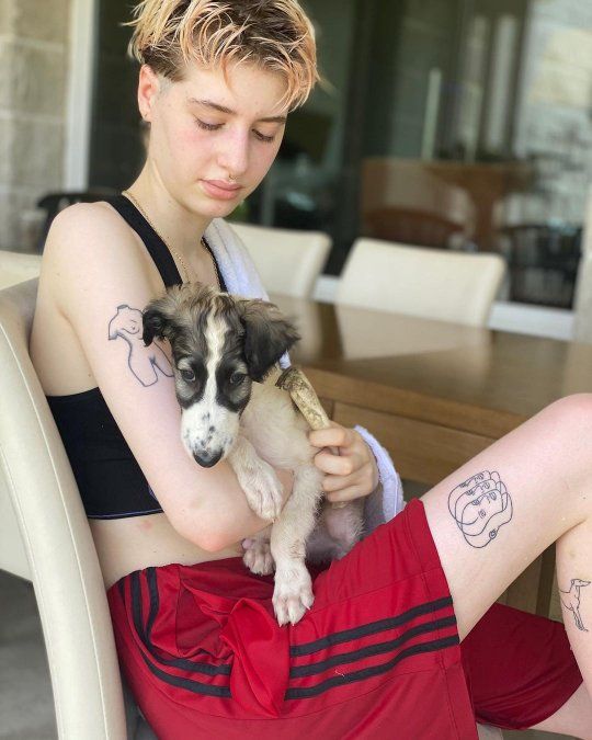 Paloma, la hija de Guillermina Valdes y Ortega, junto a Igor.