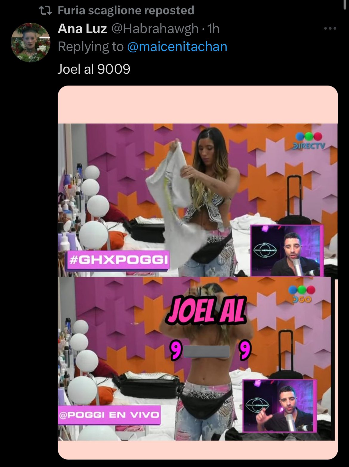 Coy, la hermana de Furia, compartió esta imagen de Catalina Gorostidi sin la censura. Coy, la hermana de Furia, compartió esta imagen de Catalina Gorostidi sin la censura.