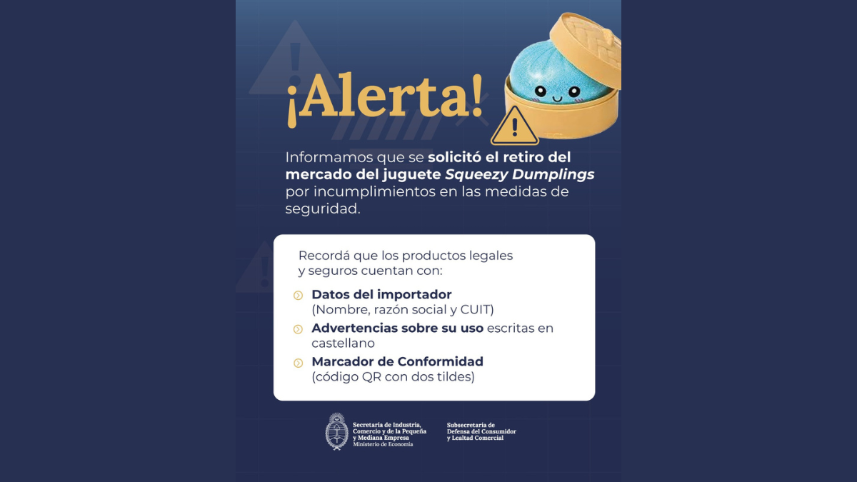 Las recomendaciones desde el Gobierno nacional a partir de la viralización de los jueguetes. Las recomendaciones desde el Gobierno nacional a partir de la viralización de los jueguetes.