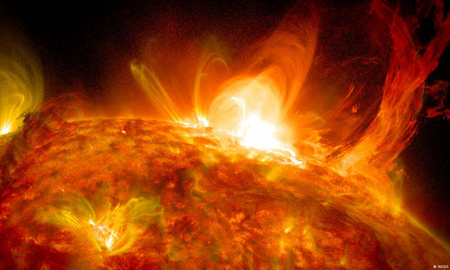 Una erupción cuádruple del Sol podría alcanzar la Tierra Una erupción cuádruple del Sol podría alcanzar la Tierra