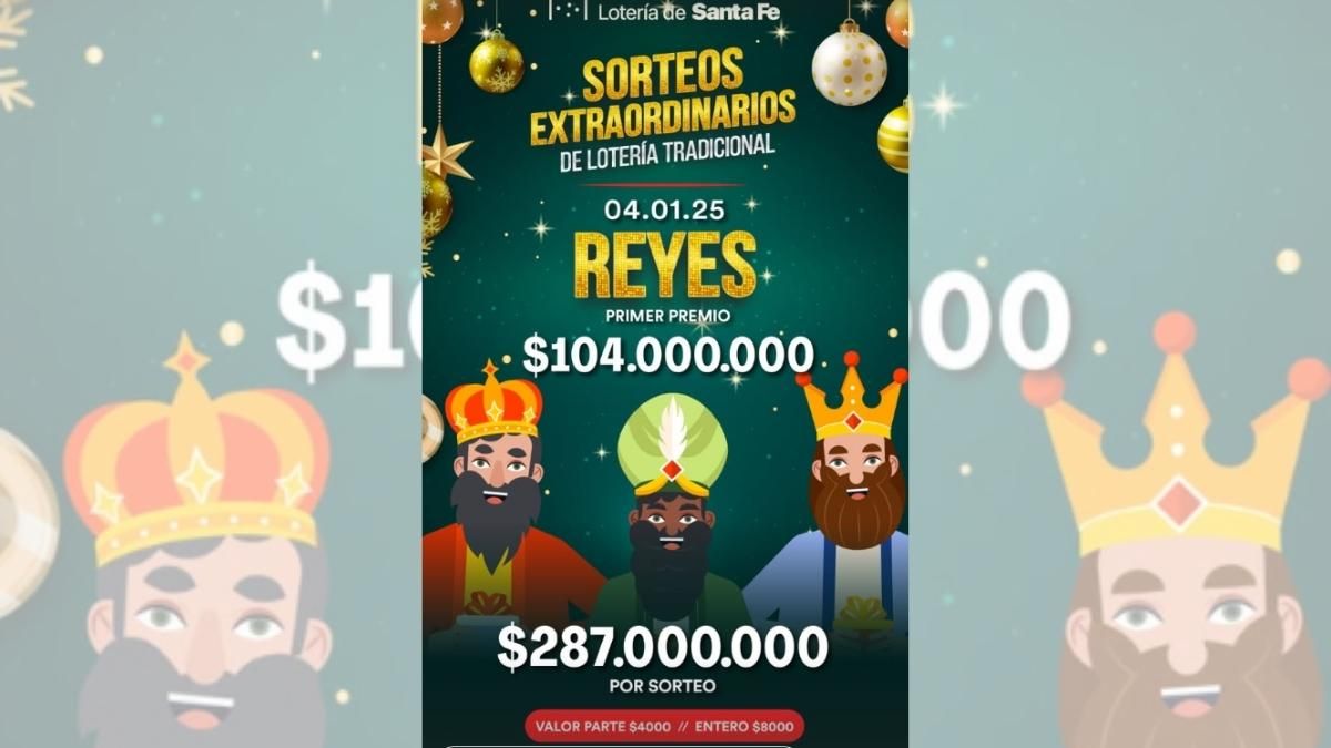 Llega el sorteo de Reyes de la Lotería de Santa Fe. Llega el sorteo de Reyes de la Lotería de Santa Fe.