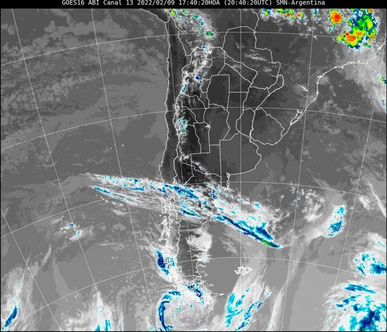 En la imagen satelital se observa que el cielo continúa despejado en toda nuestra provincia.