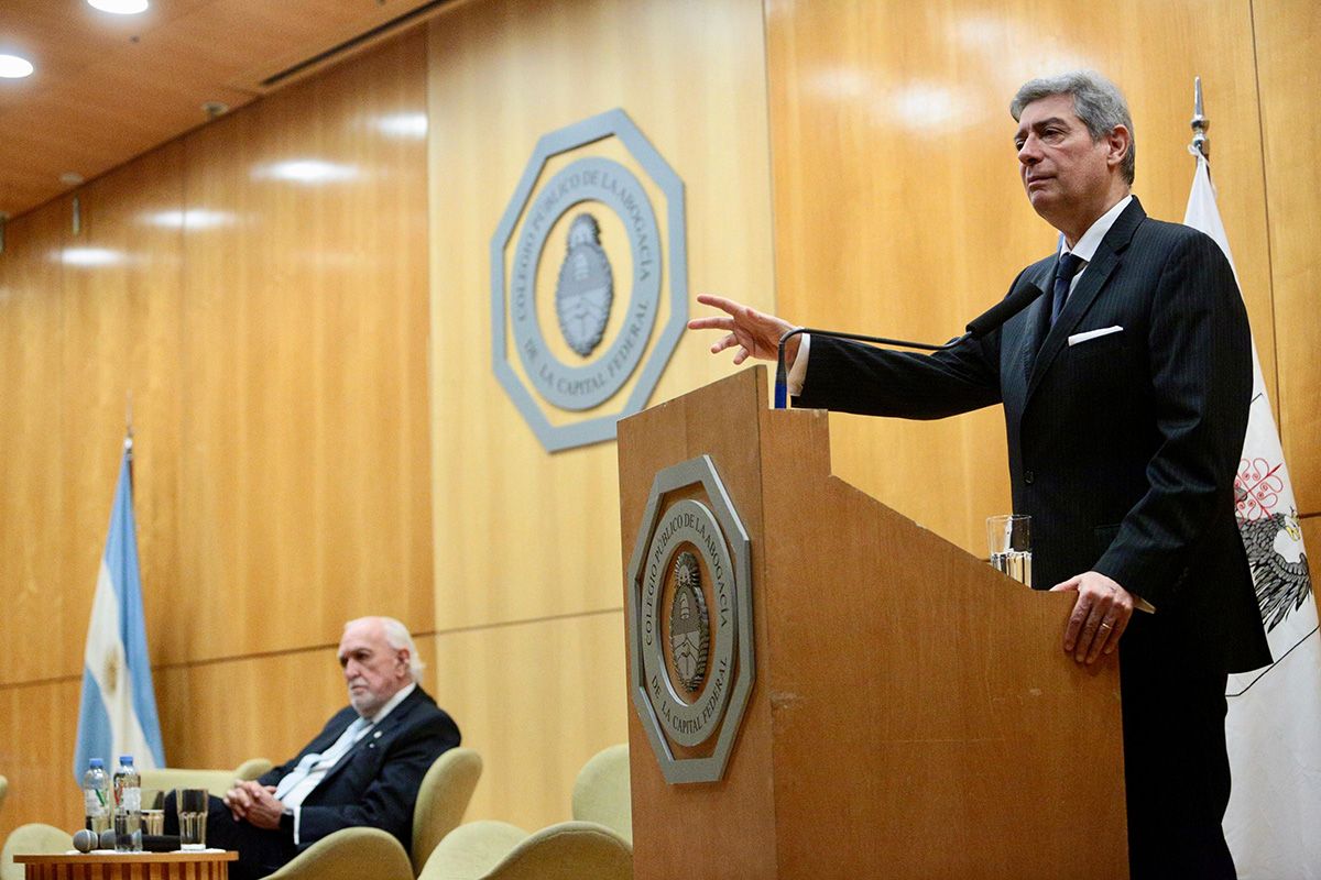 Horacio Rosatti abrió el Primer Encuentro Nacional de la Abogacía que se llevó adelante en la sede del Colegio Público de la Abogacía de la Capital Federal.