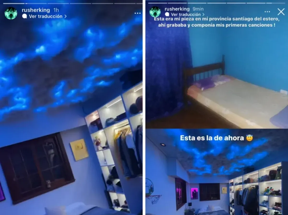Historia de Instagram de Rusherking, mostrando los cambios en su habitación. Historia de Instagram de Rusherking, mostrando los cambios en su habitación.