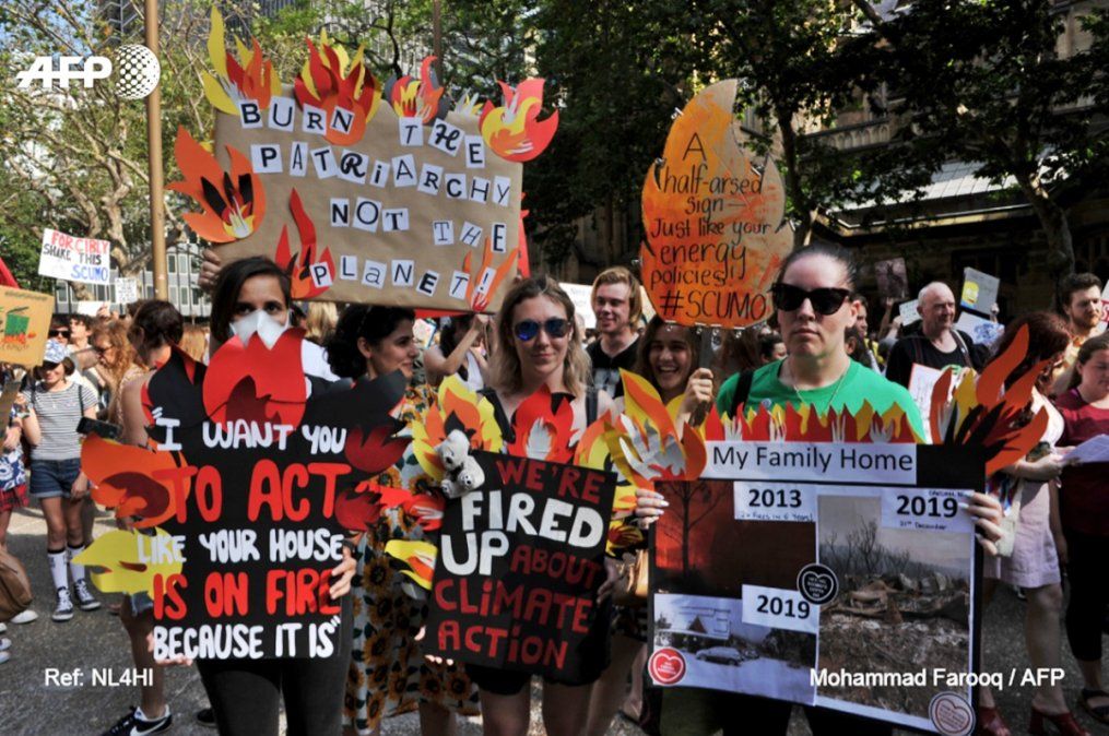 Protestas en ciudades de Australia y del mundo para exigir acciones contra los incendios