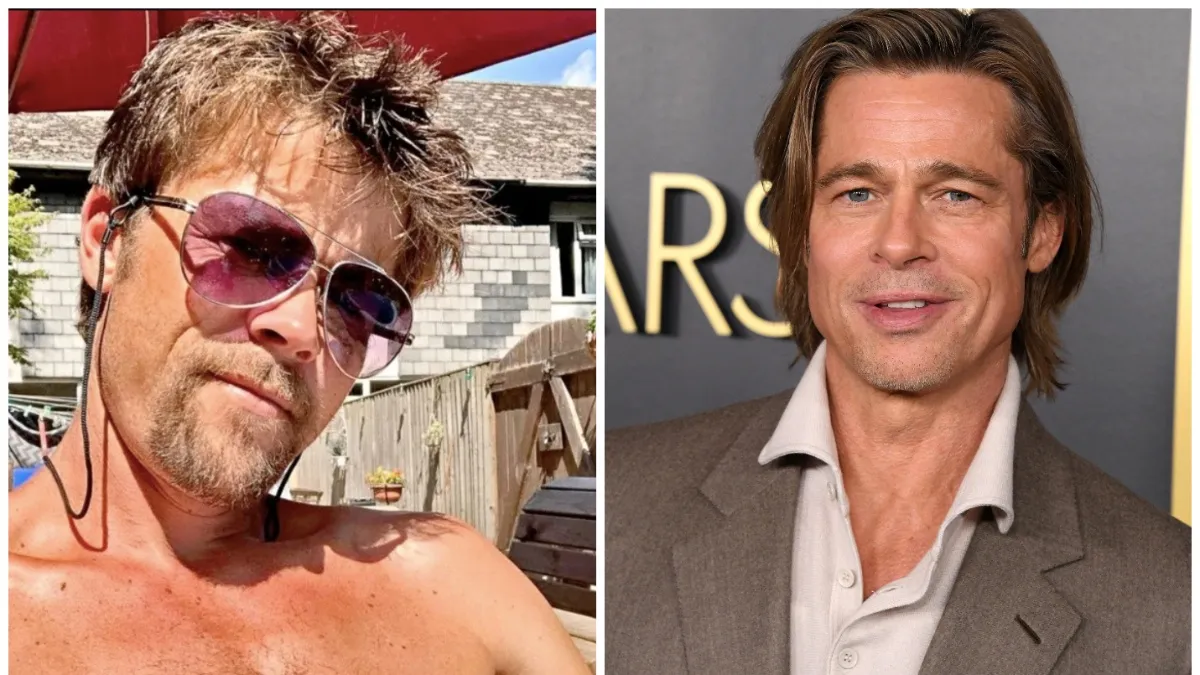 Brad Pitt tiene un “hermano” gemelo y es albañil